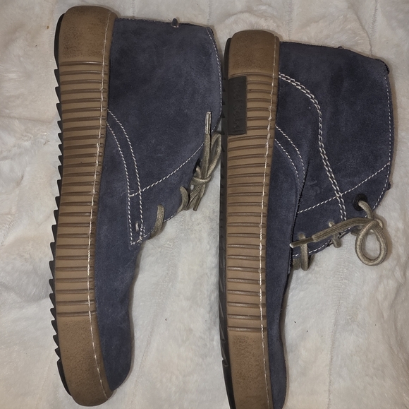 Josef Seibel Anna 08 Lace Up Suede Leather Booties Navy Sz 9 (39) - Picture 5 of 6